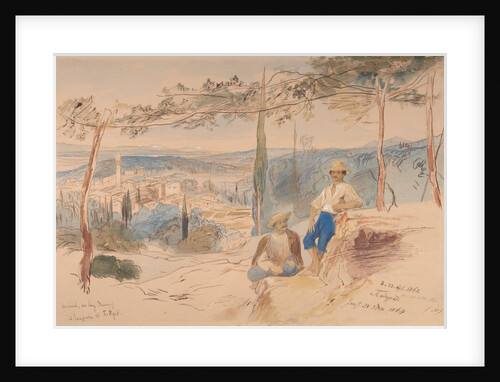 Potamos, Corfu by Edward Lear